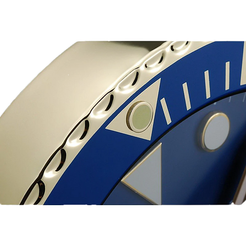 Rolex Submariner Blue & Gold Wall Clock