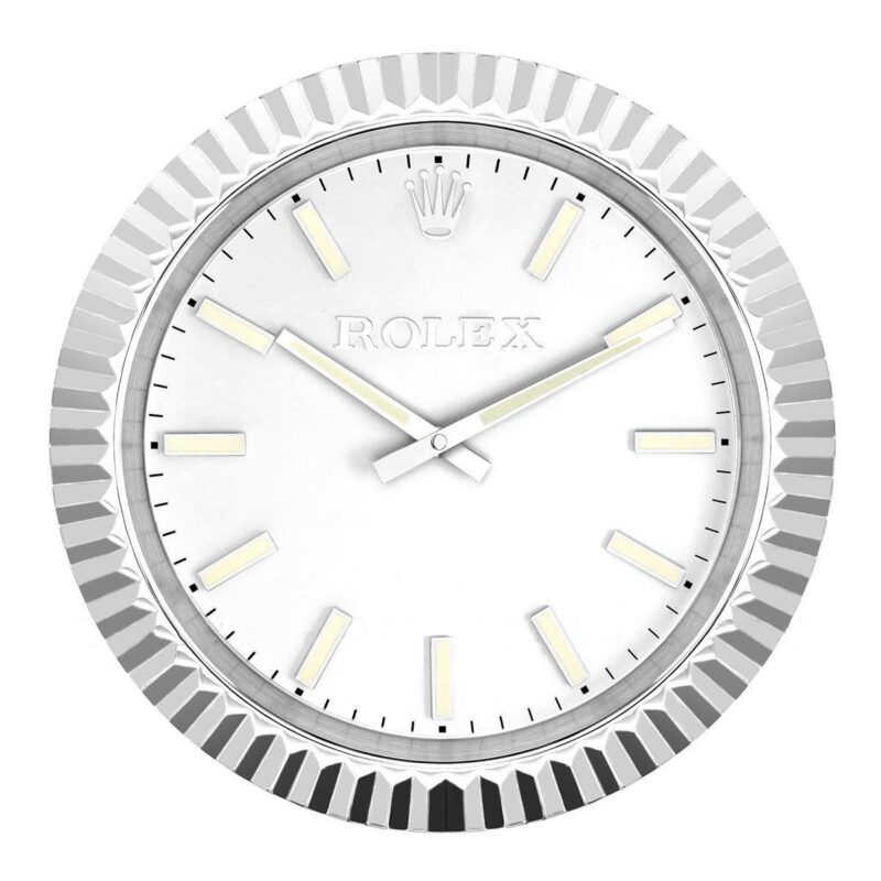 Rolex Presidential Classic Steel Luminous Dial Wall Clock
