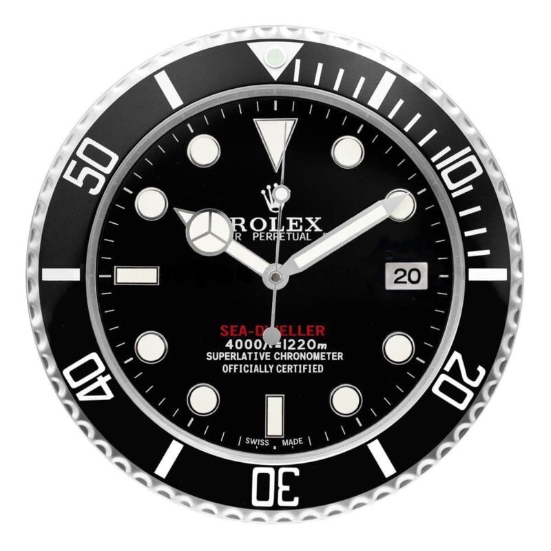 Rolex Deepsea Black Wall Clock