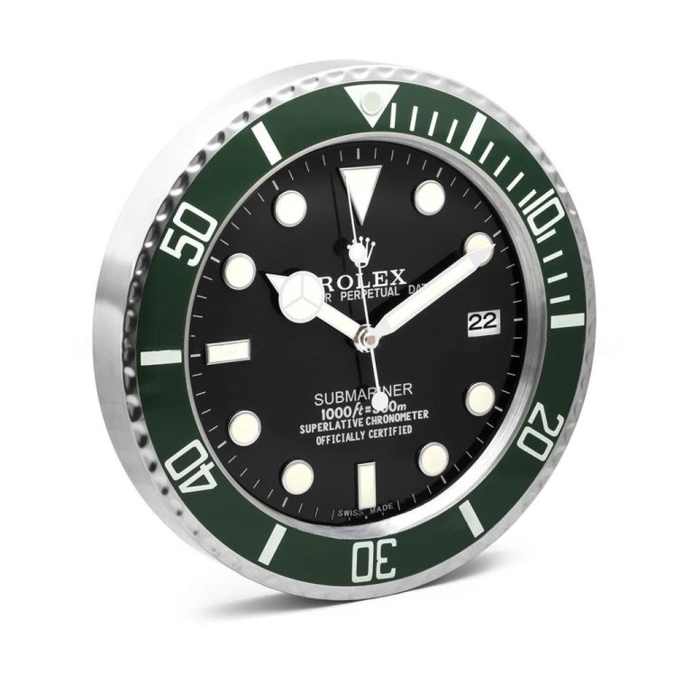 Rolex Submariner Green & Black Wall Clock