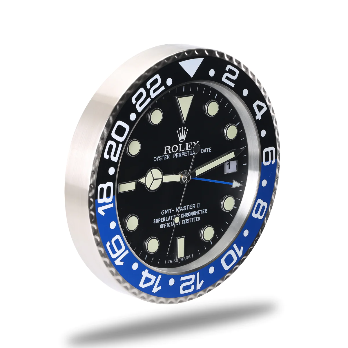 Rolex GMT Master Black & Blue Wall Clock