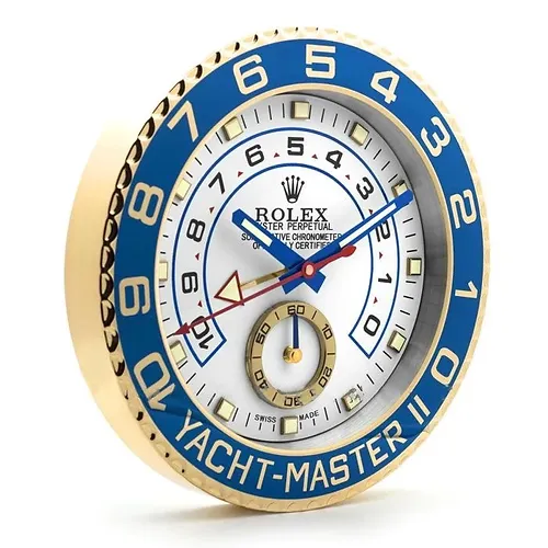Rolex Yacht Master ll Gold & Blue Wall Clock