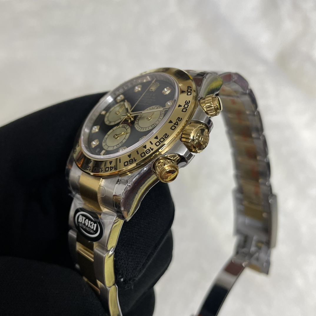 Rolex Two Tone Daytona 126503 0002 Black Diamond Replica Watch