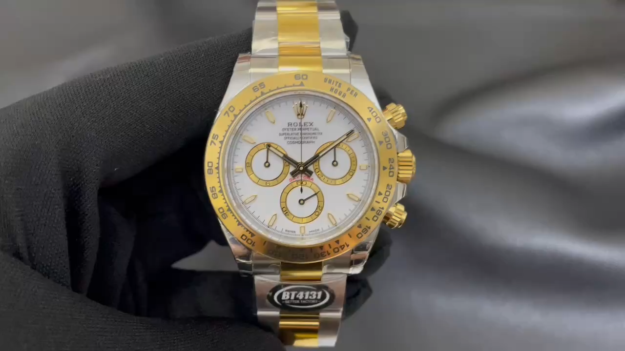 Rolex Two Tone Daytona 126503 White Dial Replica Watch