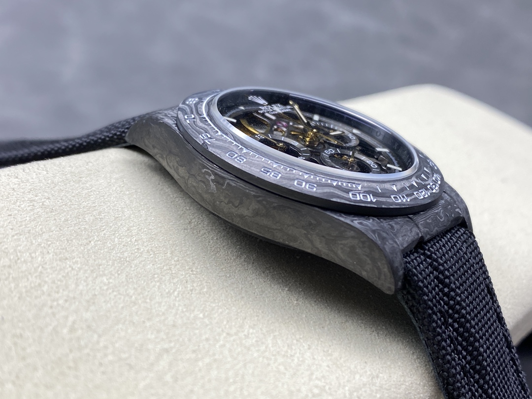 Rolex Daytona DIW Carbon Fiber Skeleton Black Replica Watch