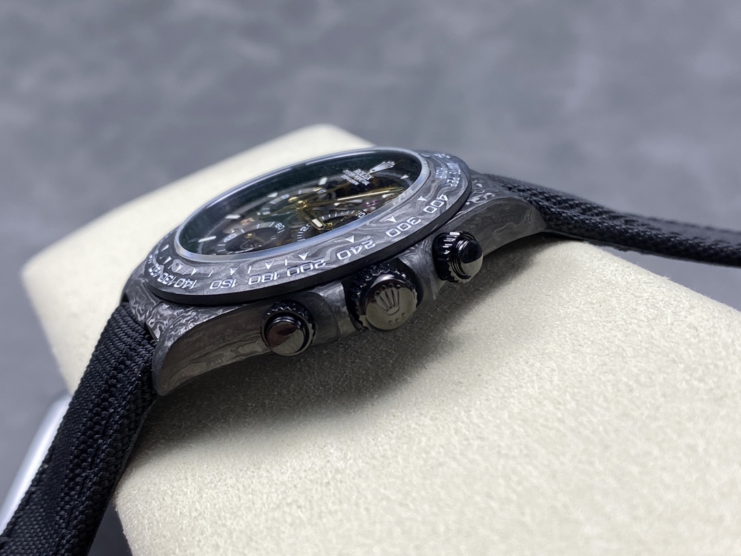 Rolex Daytona DIW Carbon Fiber Skeleton Black Replica Watch