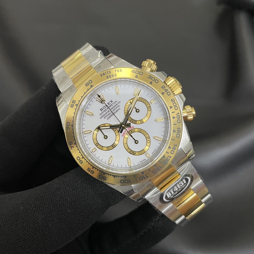 Rolex Two Tone Daytona 126503 White Dial Replica Watch