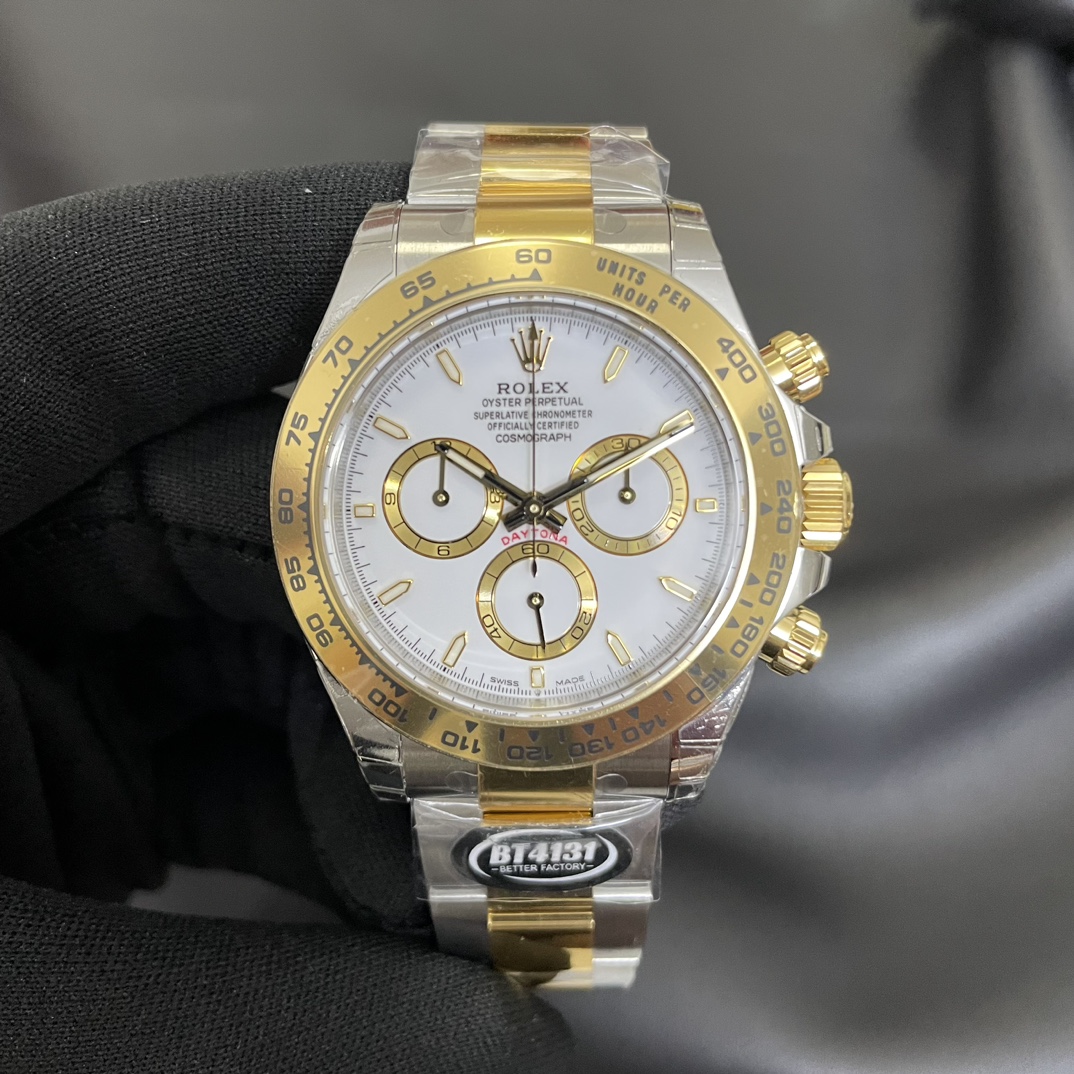 Rolex Two Tone Daytona 126503 White Dial Replica Watch