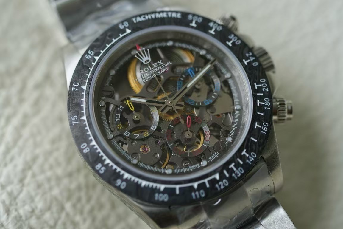 Rolex Daytona 116520 ADG Skeleton Dial Steel Bracelet Steel Case Replica Watch