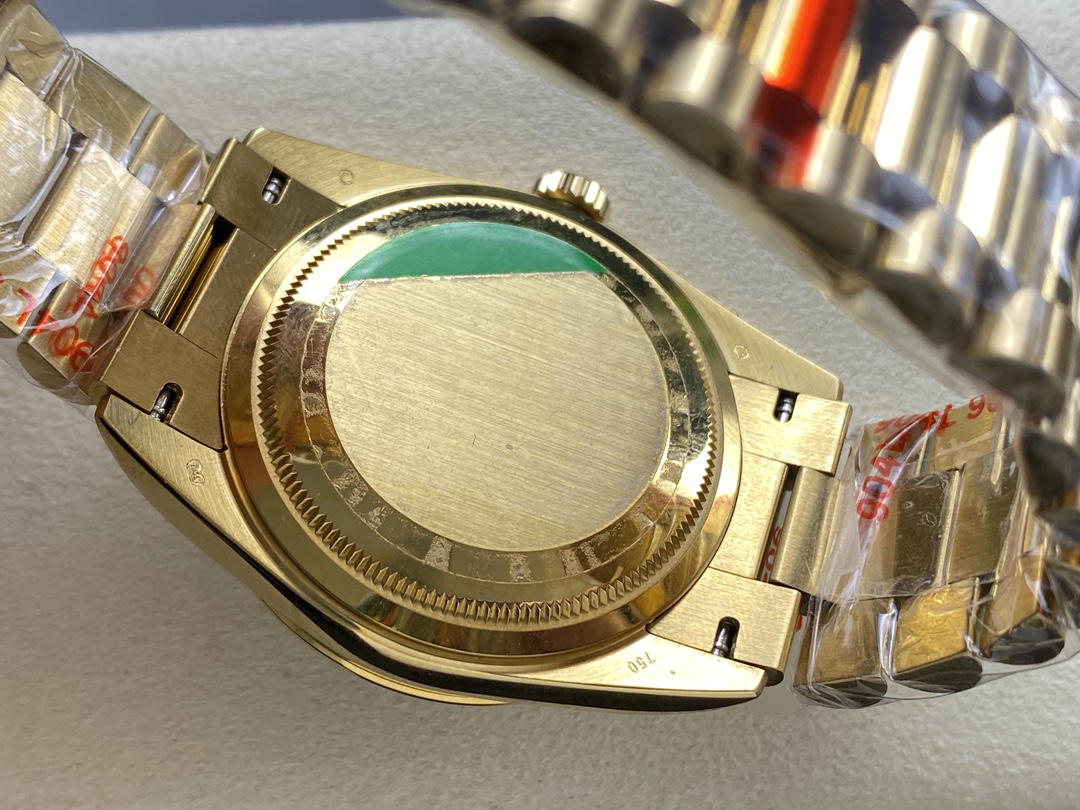 Rolex Day Date 128238-0106 36mm Yellow Gold Fluted Bezel Emoji Puzzle Dial