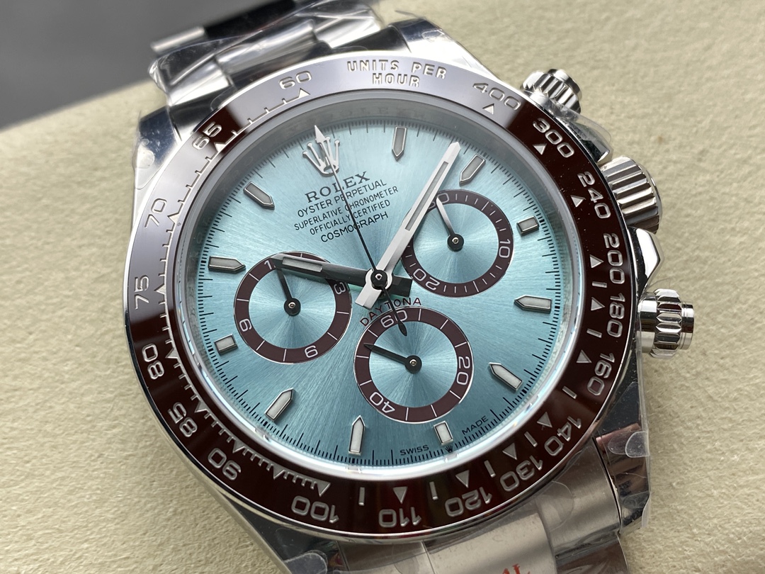 Rolex Platinum Cosmograph Daytona Ice Blue Index Dial Oyster Bracelet 126506 0001
