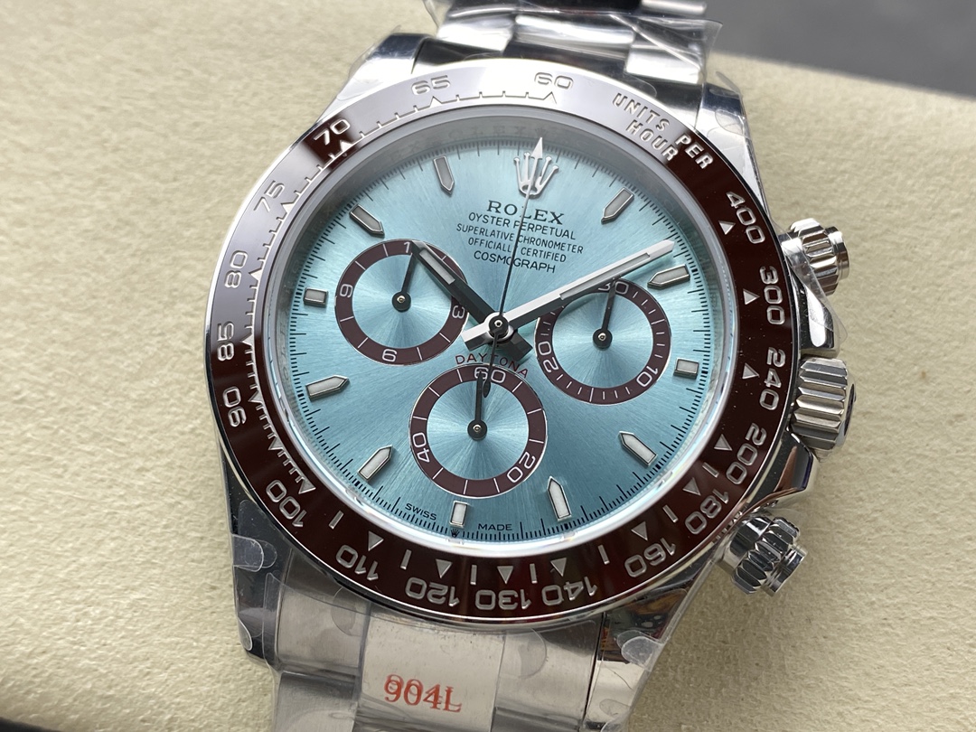 Rolex Platinum Cosmograph Daytona Ice Blue Index Dial Oyster Bracelet 126506 0001