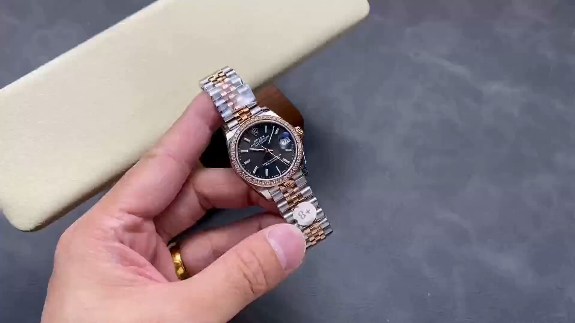 Replica Rolex Datejust 31 Dark Rhodium Dial 278381RBR 0018 Lady Watch