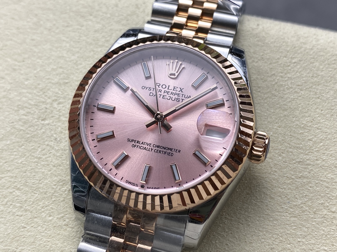 Rolex Lady Datejust 31 Two-Tone Fluted Rose Jubilee 279171 0023