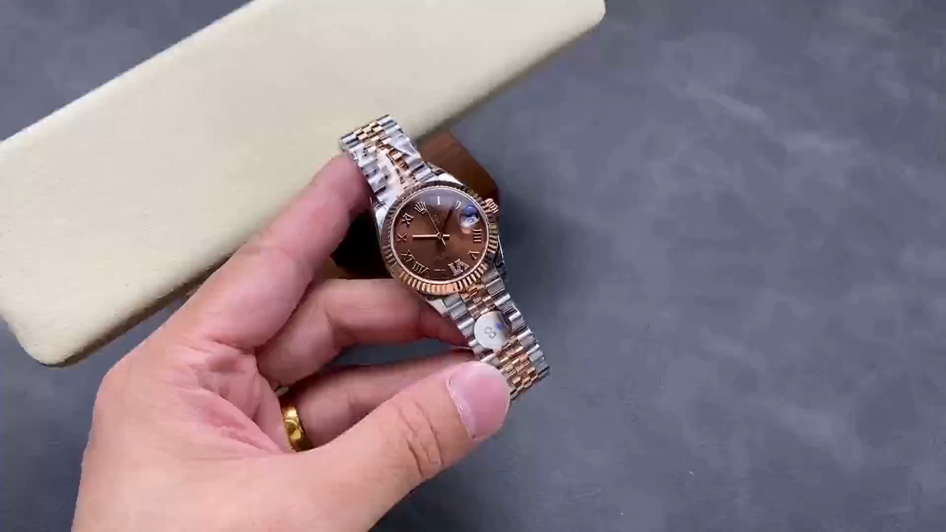 Rolex Datejust 31mm Rose Gold 278271 0004 Chocolate Roman VI Jubilee