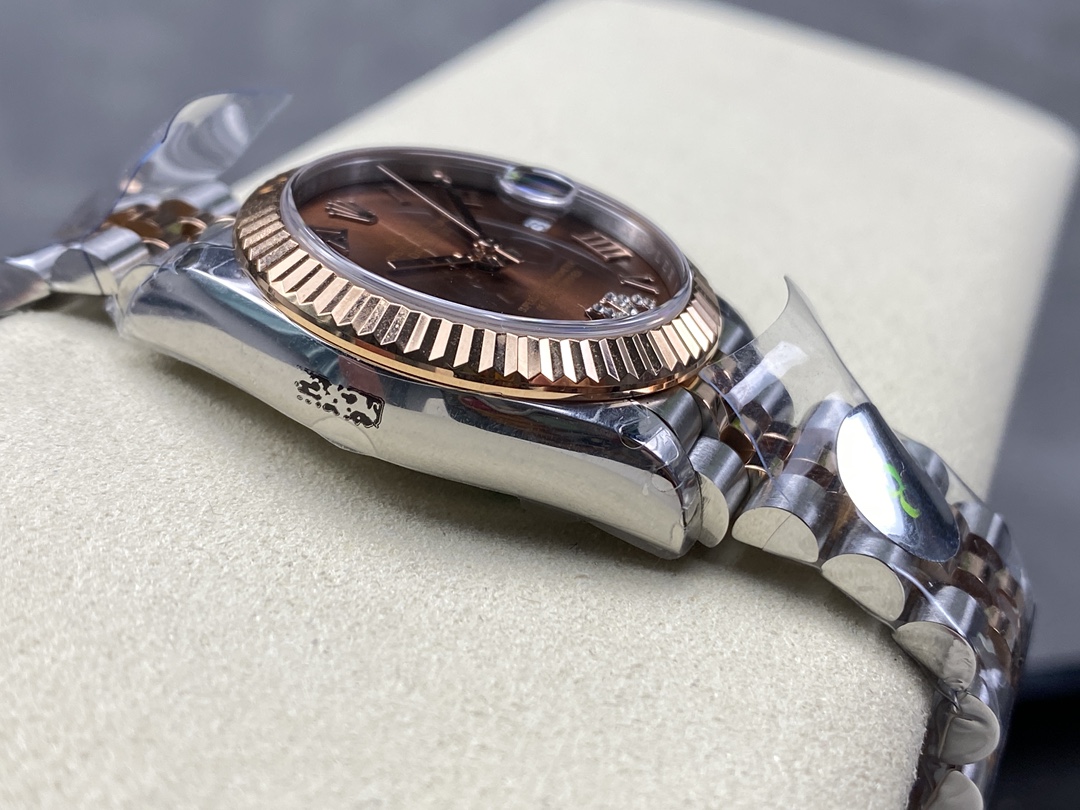 Rolex Datejust 31mm Rose Gold 278271 0004 Chocolate Roman VI Jubilee