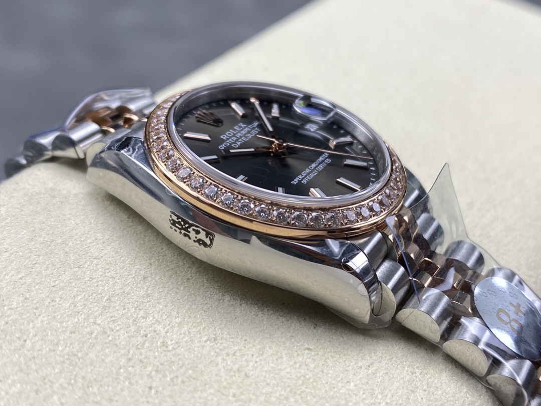 Replica Rolex Datejust 31 Dark Rhodium Dial 278381RBR 0018 Lady Watch
