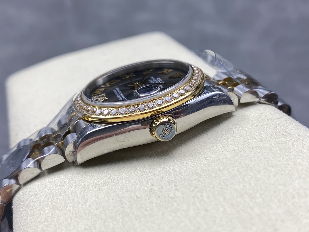 Rolex Datejust 31mm Stainless Steel and Yellow Gold 278383RBR 0018 Grey VI Roman Jubilee