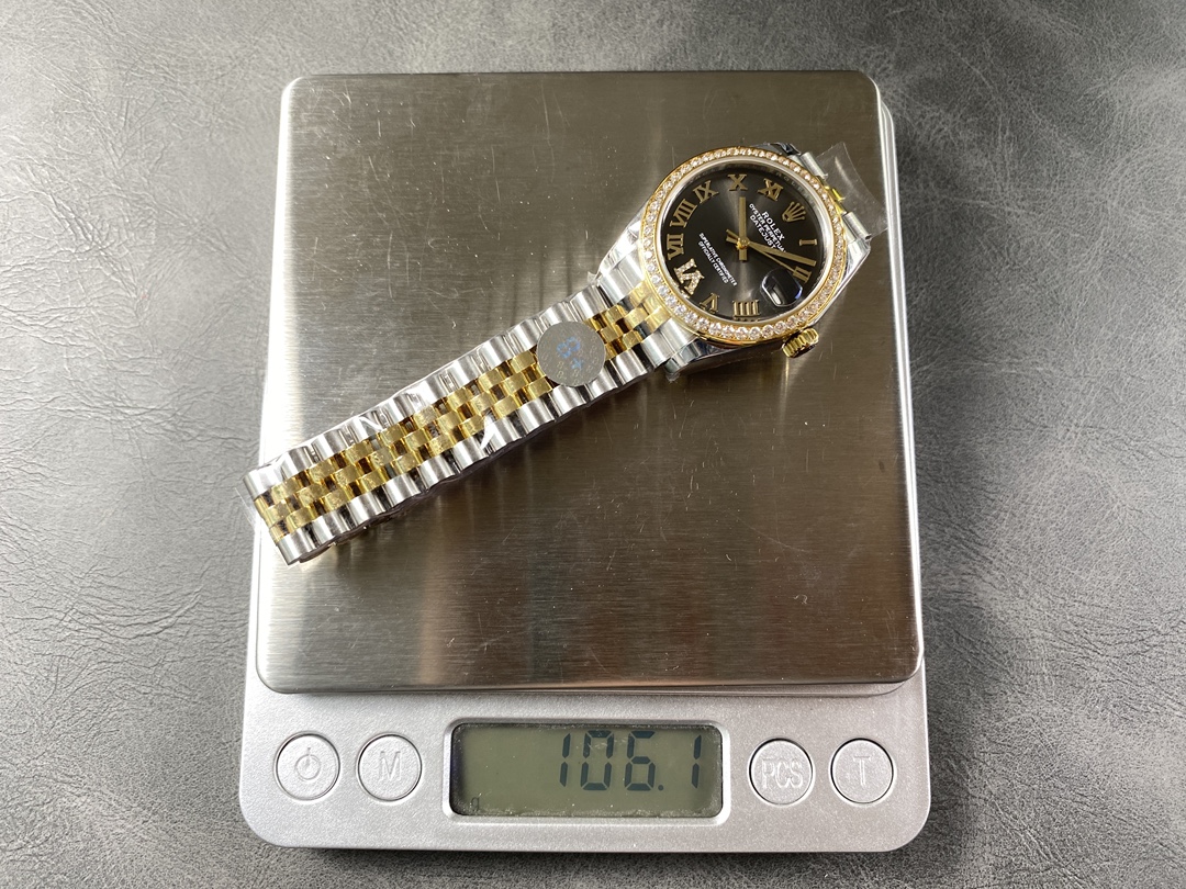 Rolex Datejust 31mm Stainless Steel and Yellow Gold 278383RBR 0018 Grey VI Roman Jubilee