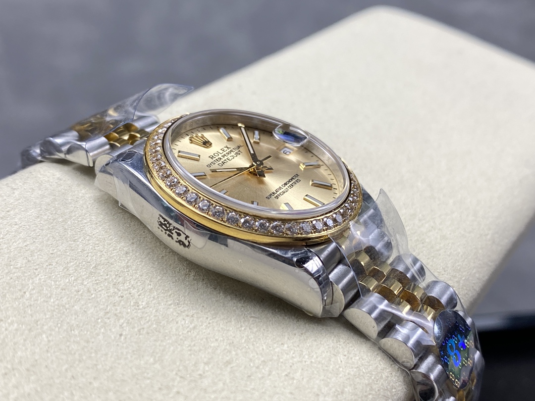 Rolex Datejust 31mm Stainless Steel and Yellow Gold 278383RBR 0014 Champagne Index Jubilee