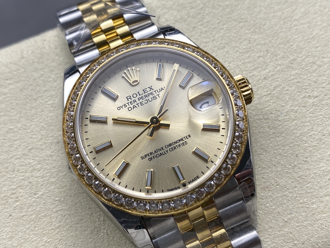 Rolex Datejust 31mm Stainless Steel and Yellow Gold 278383RBR 0014 Champagne Index Jubilee