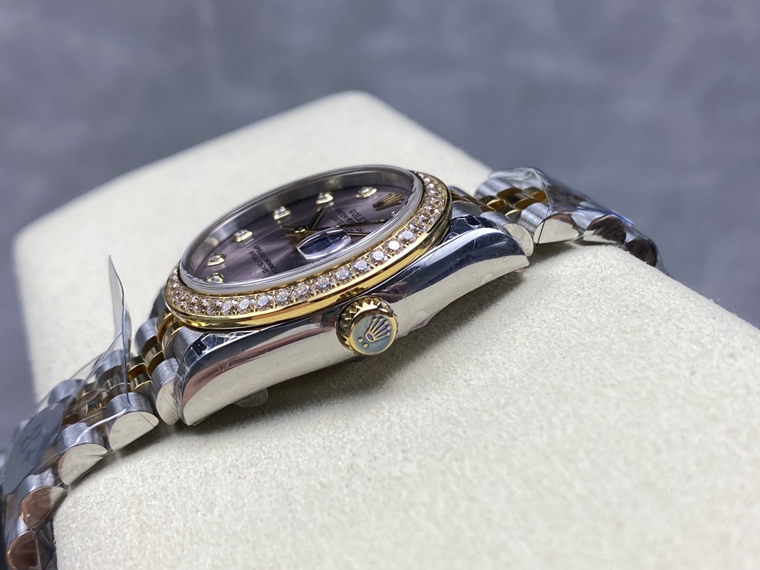 Rolex Datejust 31mm Stainless Steel and Yellow Gold 278383RBR 0022 Grey Diamond Jubilee