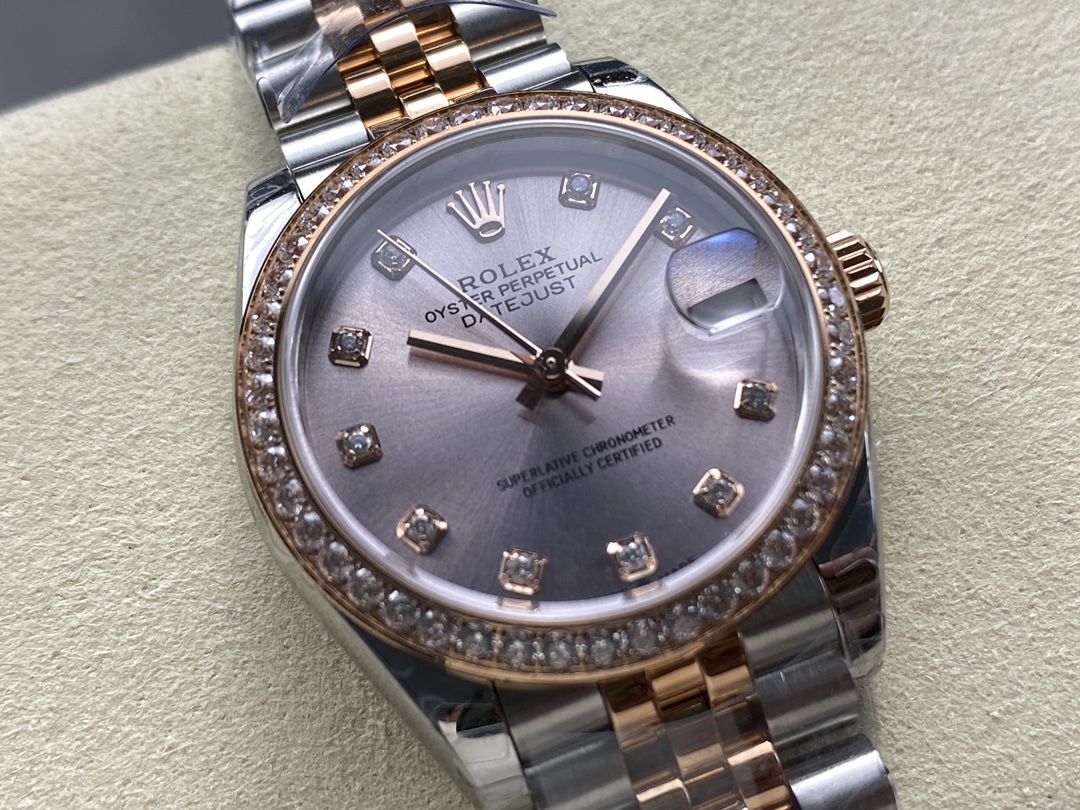 Rolex Datejust 31mm Stainless Steel and Rose Gold 278381RBR 0024 Rose Diamond Jubilee