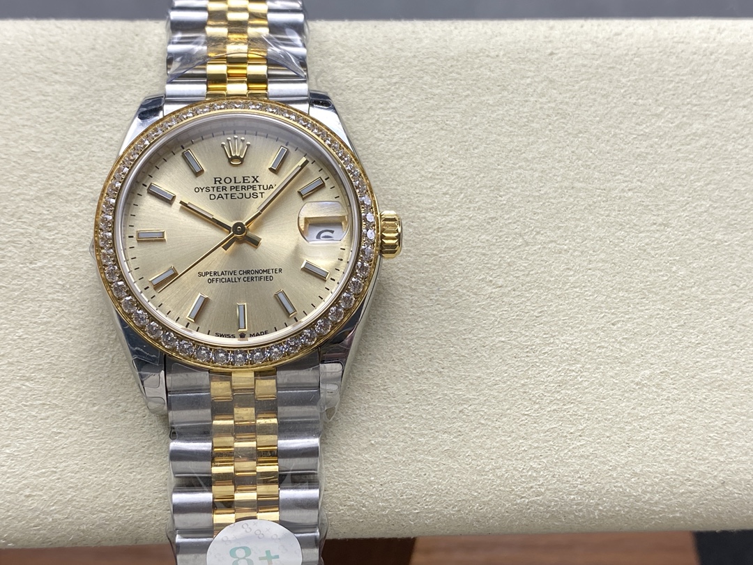 Rolex Datejust 31mm Stainless Steel and Yellow Gold 278383RBR 0014 Champagne Index Jubilee