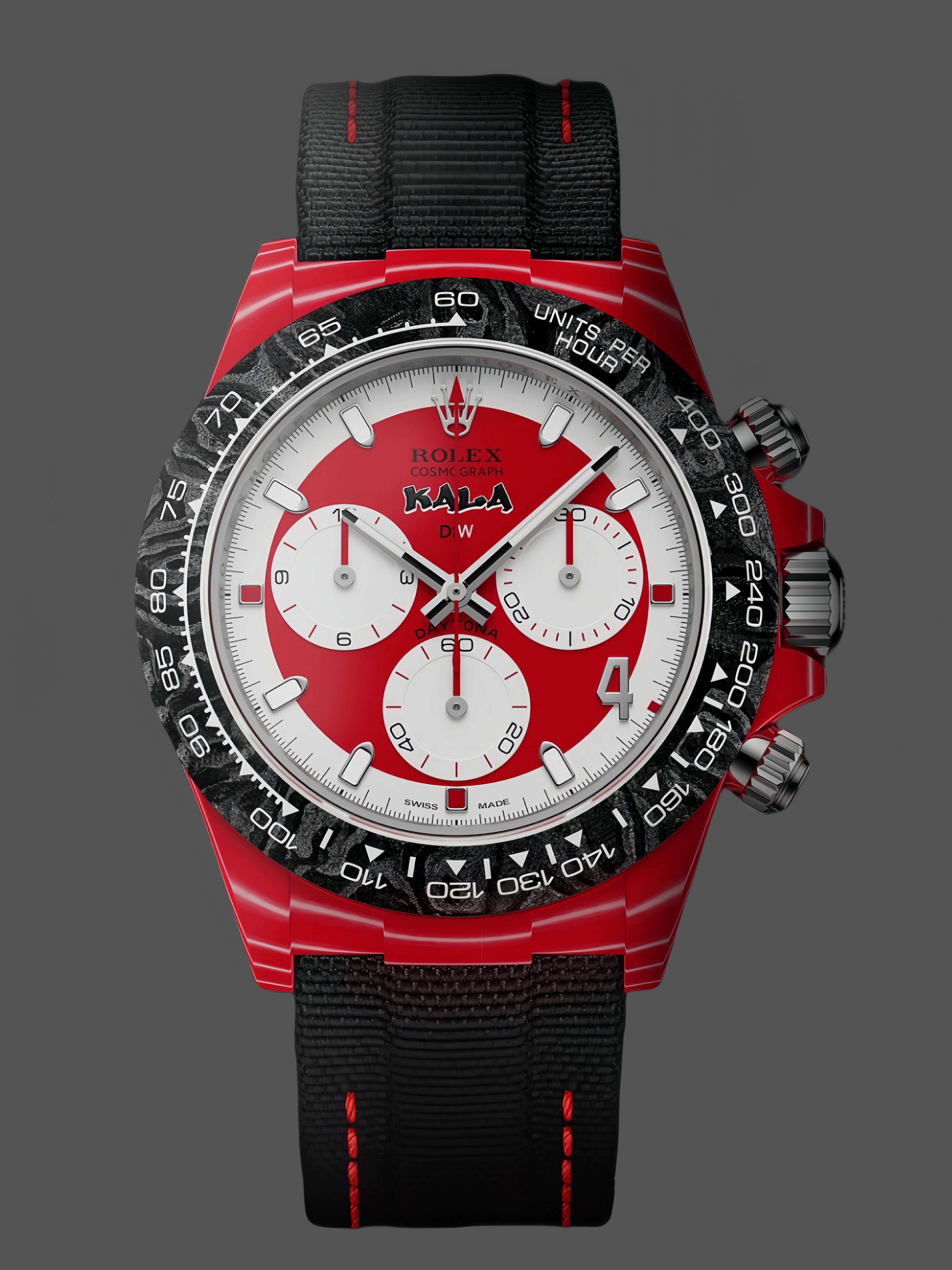 Rolex Daytona Diw x Kakha Kaladze Customised Oyster Red Quartz Carbon Fiber 40mm