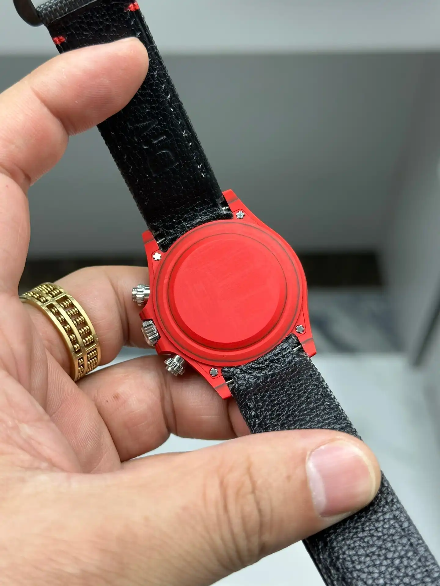 Rolex Daytona Diw Customised Oyster Red Quartz Carbon Fiber 40mm