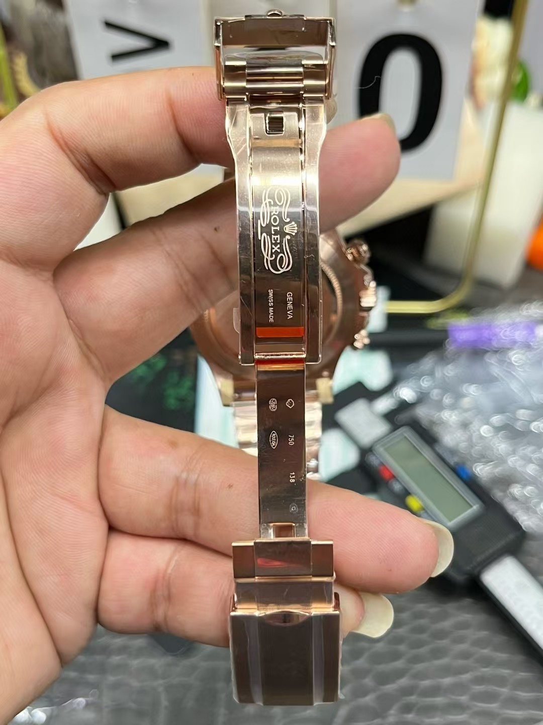 Rolex Daytona 116595RBOW 'Rainbow' Rose Gold Pave Diamond Dial Sapphir