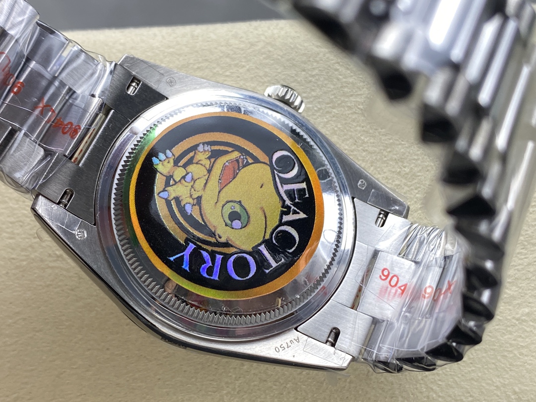 Rolex Day Date 36mm White Gold 128239 0016 Pave Rainbow Diamond Dial