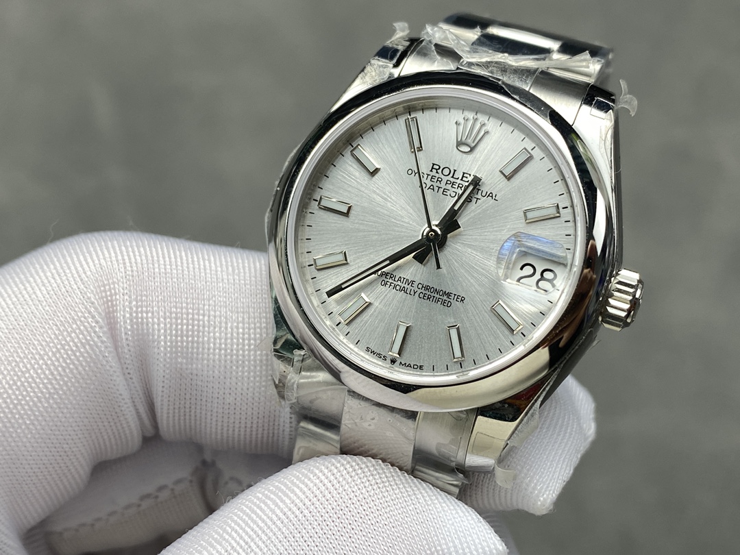 Rolex Datejust 31 Silver Dial Domed Bezel 278240 0005 Women's Watch