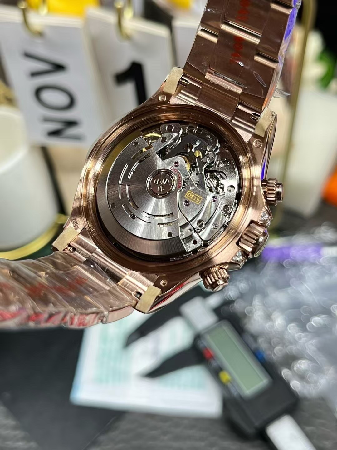 Rolex Daytona 116595RBOW 'Rainbow' Rose Gold Pave Diamond Dial Sapphir