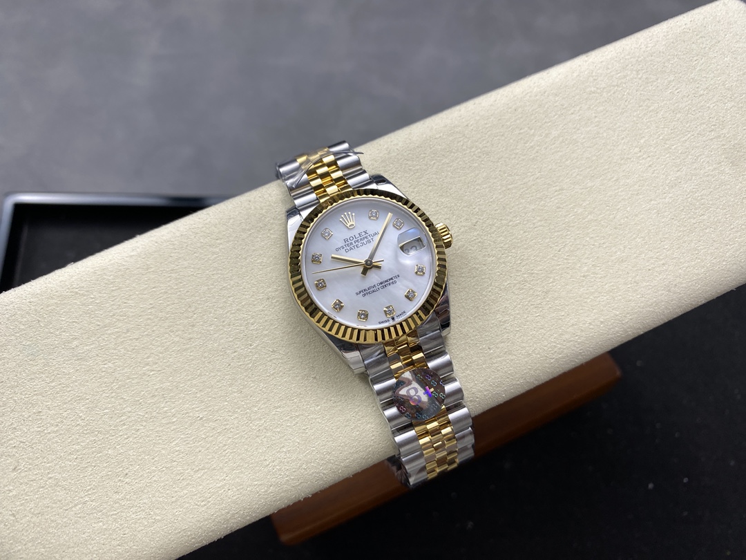 Rolex Datejust 31mm Stainless Steel and Yellow Gold 278273 0028 Mop Diamond Jubilee
