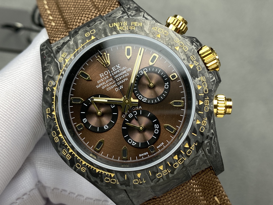 Rolex Daytona DiW Black Gold Customised  NTPT Carbon Fiber 40mm
