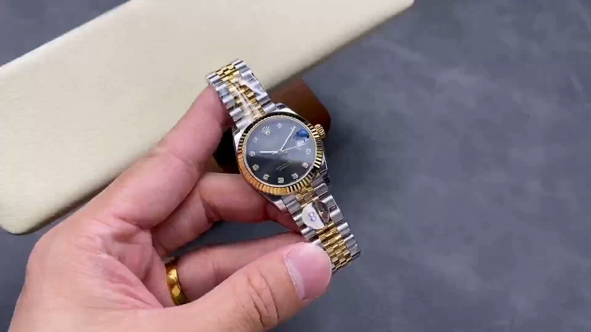 Rolex Datejust 31mm Stainless Steel and Yellow Gold 278273 0022 Grey Diamond Jubilee