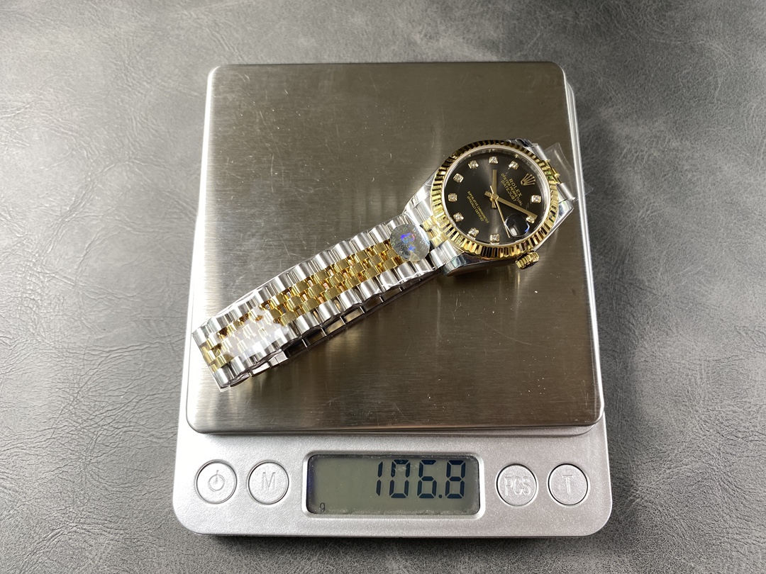 Rolex Datejust 31mm Stainless Steel and Yellow Gold 278273 0022 Grey Diamond Jubilee