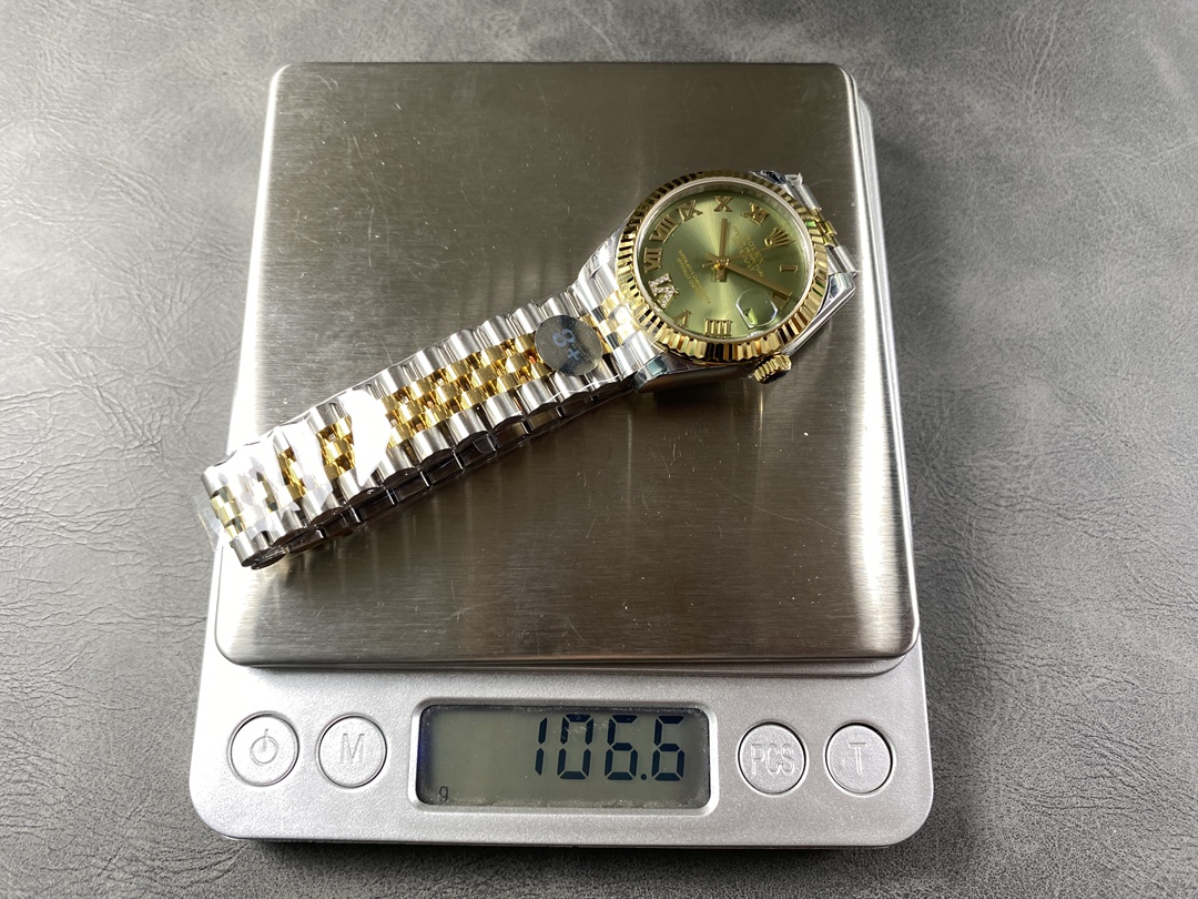 Rolex Datejust 31mm Stainless Steel and Yellow Gold 278273 0016 Green VI Roman Jubilee