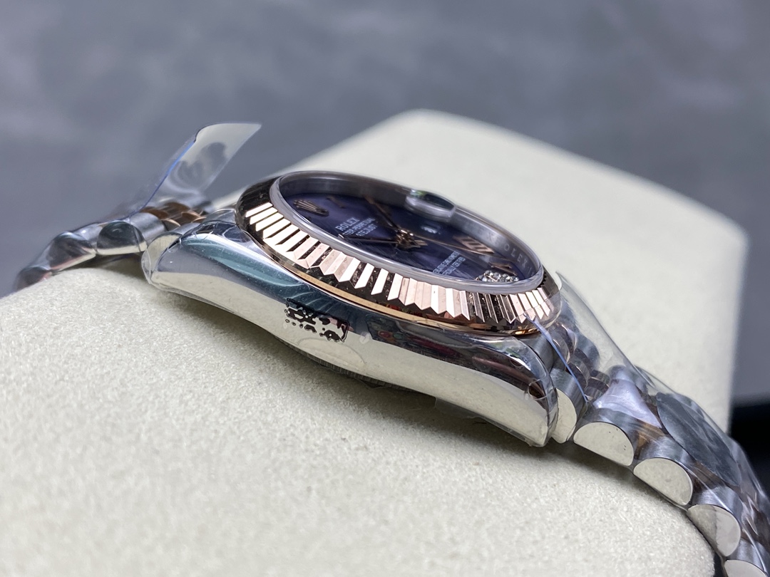 Rolex Datejust 31 Aubergine Pave Roman Dial M278271 0020 Women's Watch