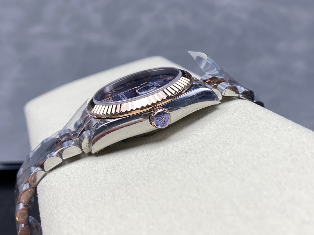 Rolex Datejust 31 Aubergine Pave Roman Dial M278271 0020 Women's Watch