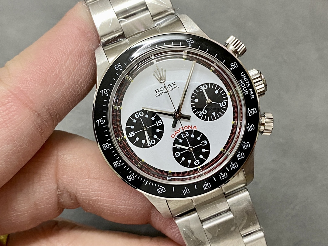Rolex Daytona 6241 White Exotic Paul Newman Dial Mens Replica Watch