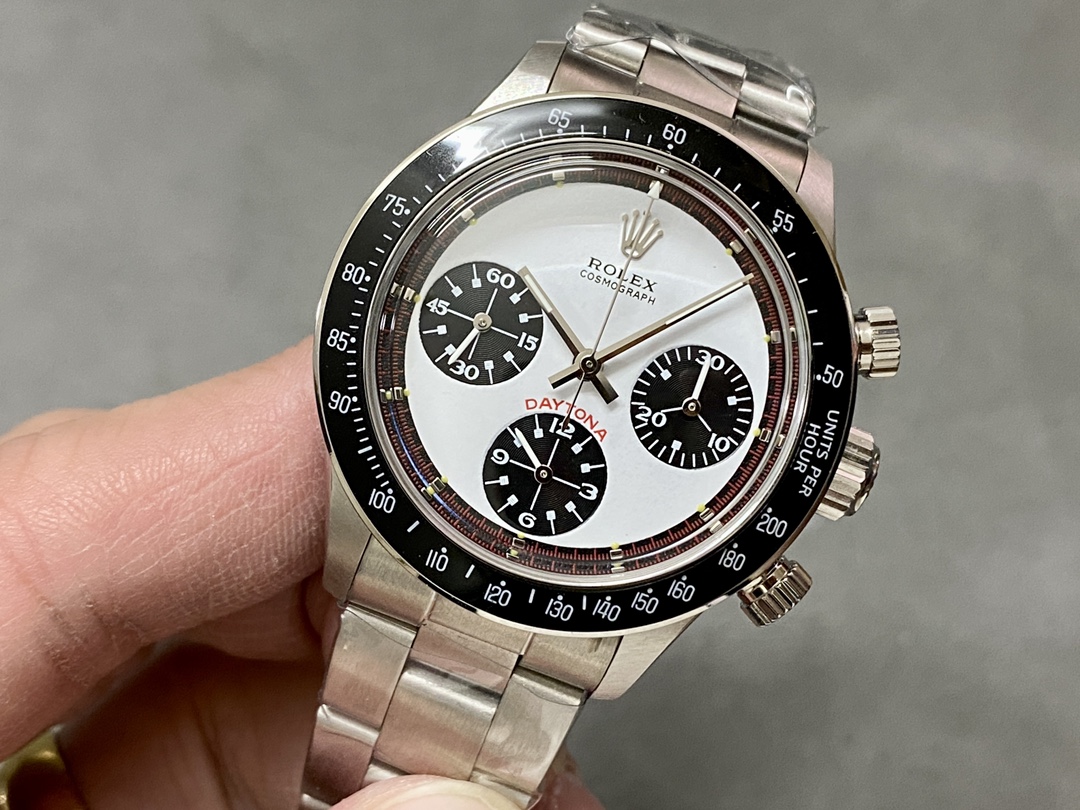 Rolex Daytona 6241 White Exotic Paul Newman Dial Mens Replica Watch