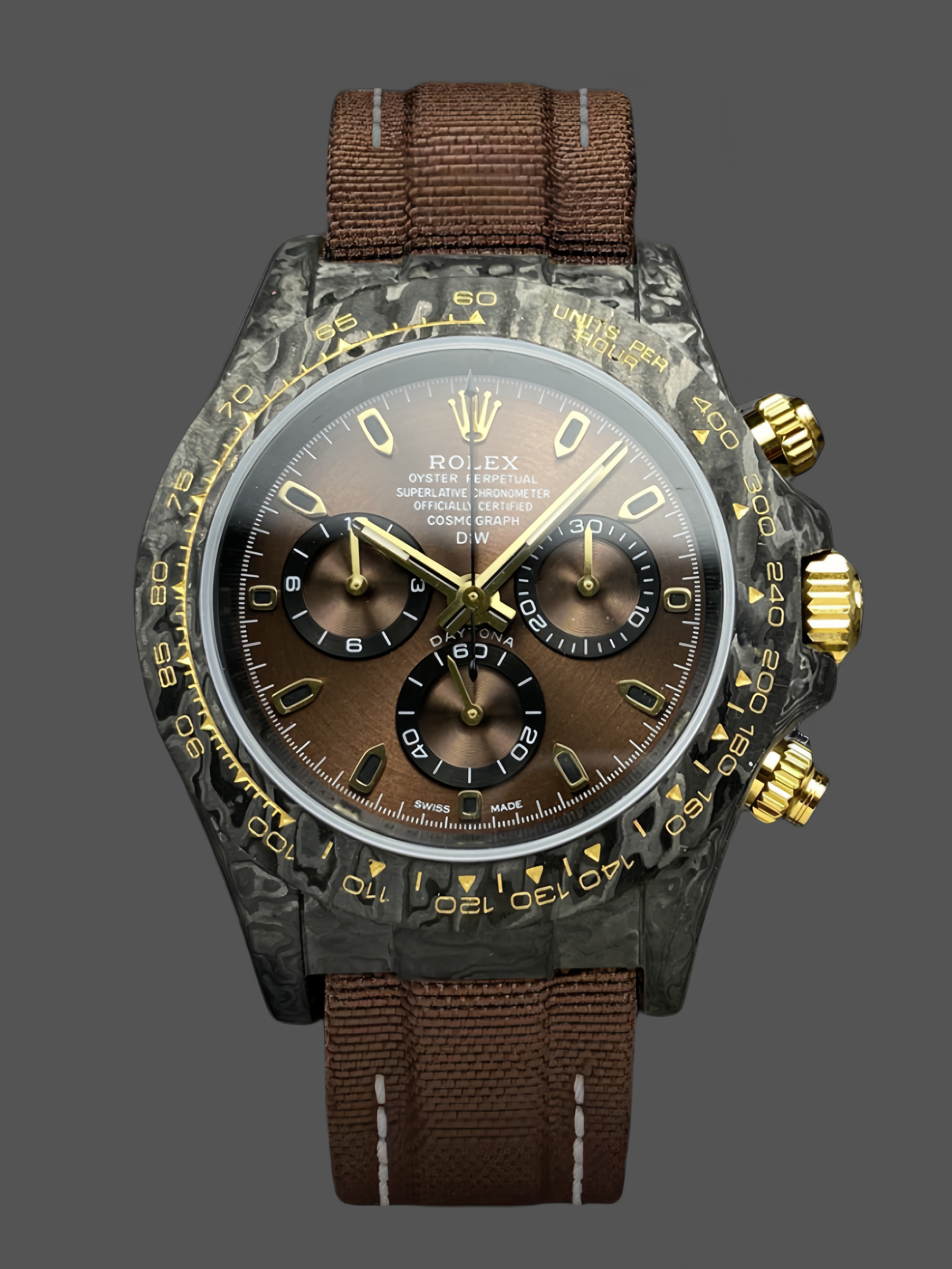 Rolex Daytona DiW Black Gold Customised  NTPT Carbon Fiber 40mm