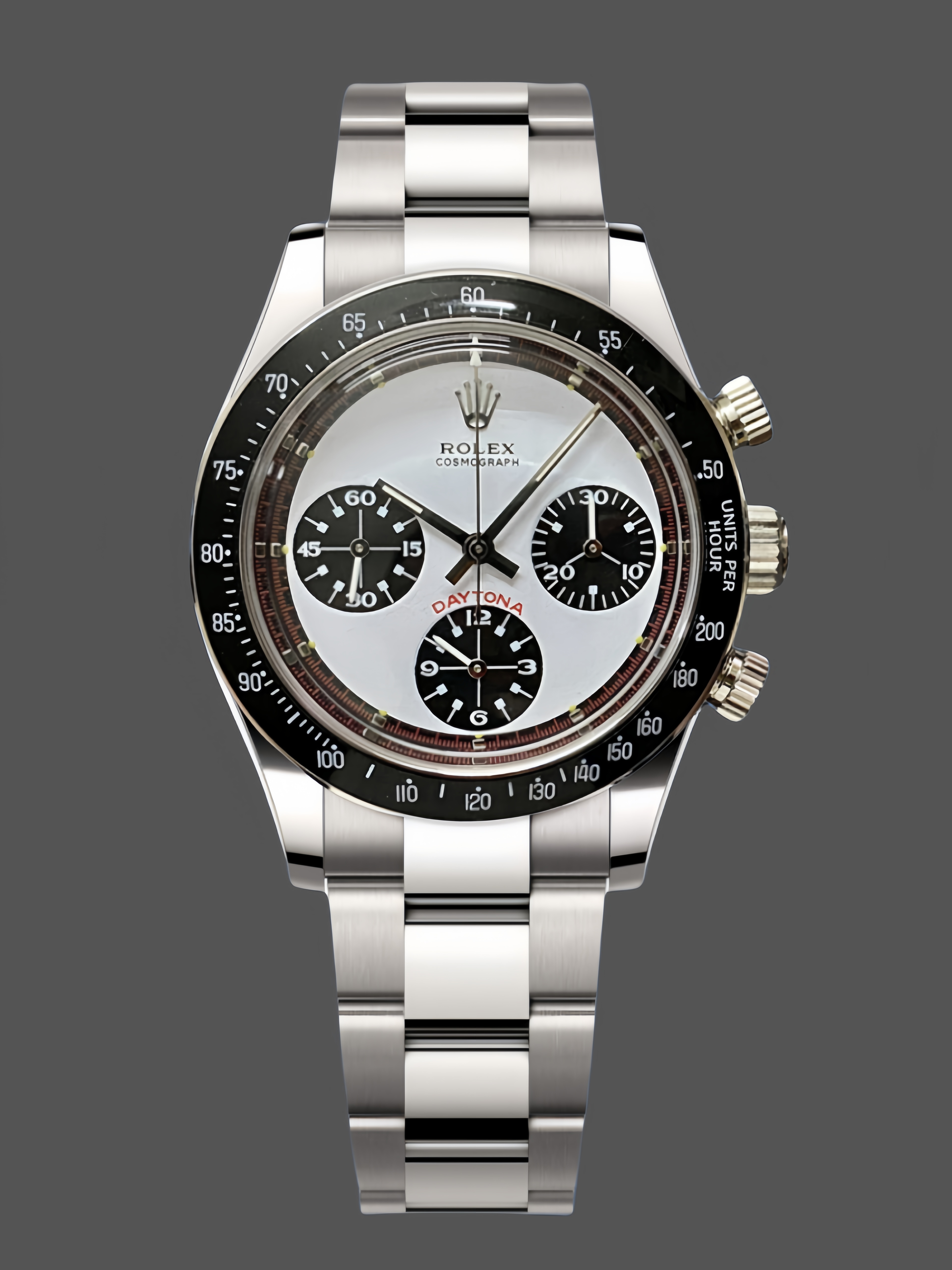 Rolex Daytona 6241 White Exotic Paul Newman Dial Mens Replica Watch