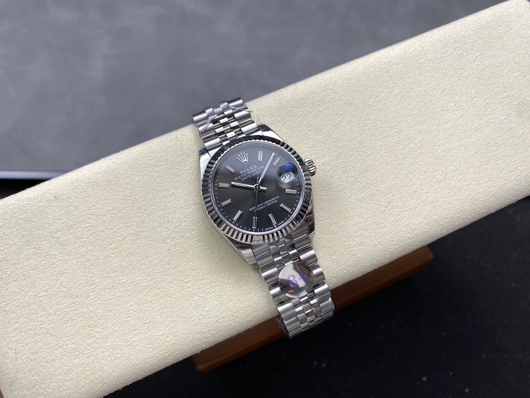 Rolex Datejust 31 White Gold & Steel Dark Grey Dial 278274 0016 Women's Watch