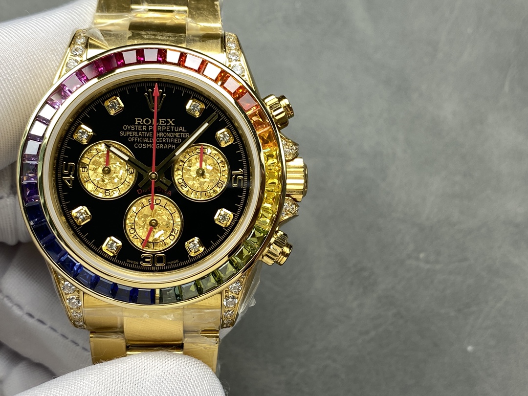 Rolex Daytona Chronograph Automatic Chronometer Diamond Black Dial 116598RBOW 0001