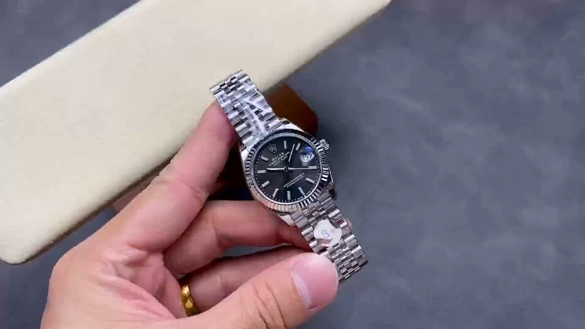 Rolex Datejust 31 White Gold & Steel Dark Grey Dial 278274 0016 Women's Watch