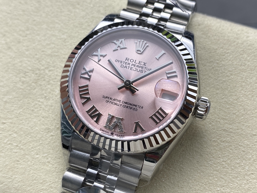 Rolex Datejust 31 Pink Dial Diamond VI 278274 0024 Women's Watch