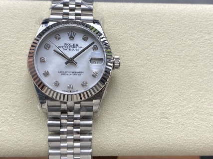 Rolex Datejust 31 Steel & 18K White Gold 278274 0006 Women's Watch